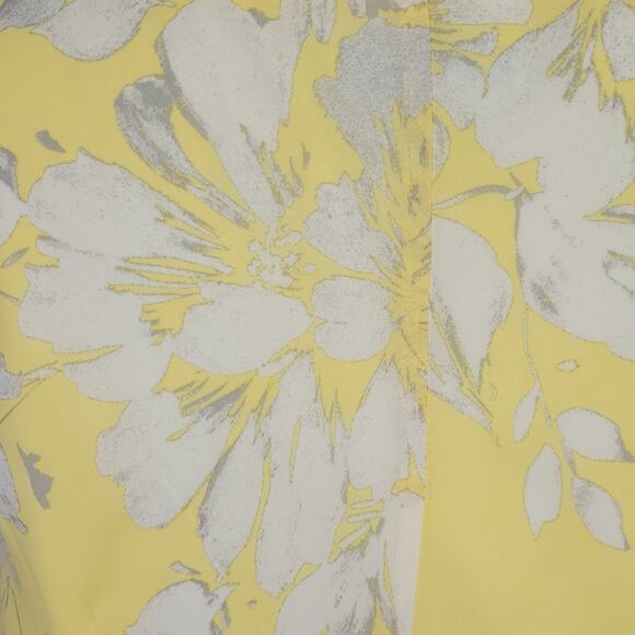 Sandra Darren 2 PC Set Floral Midi Dress + Asymmetrical Jacket Size 12 Yellow - Picture 8 of 13